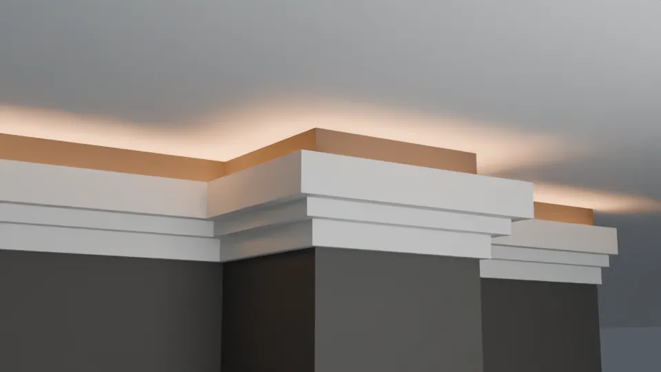 Linear Light Cove moulding installed in modern bedroom